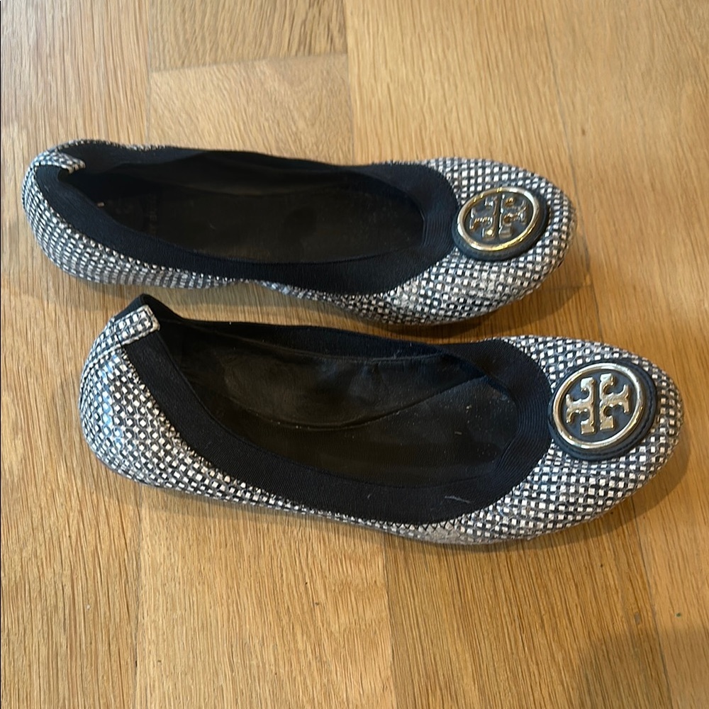 Tory Burch Monochrome Patterned Flats
